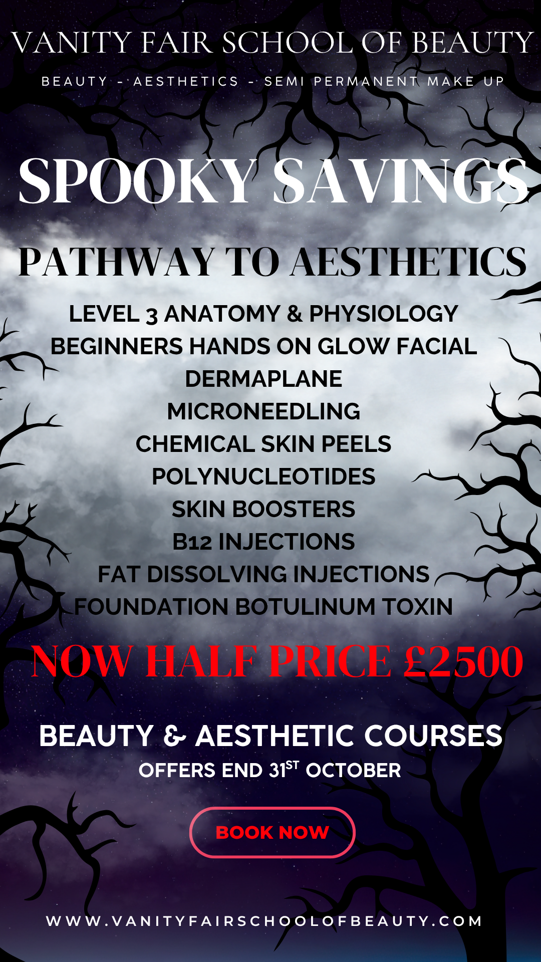 HALLOWEEN OFFERS - HALF PRICE PATHWAY TO AESTHETICS