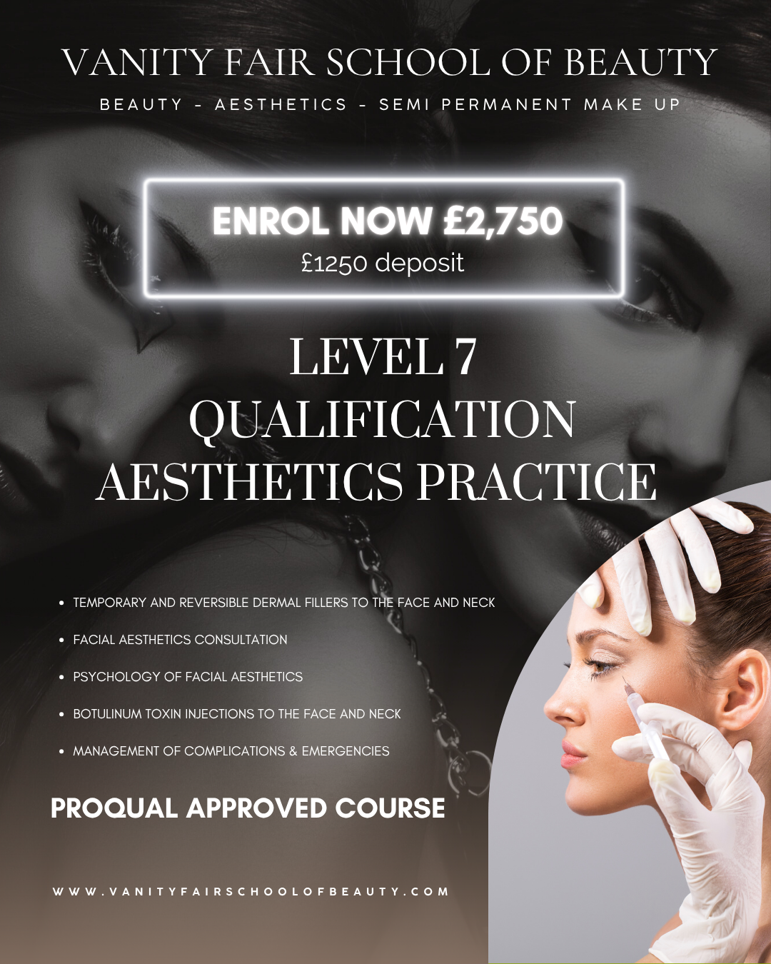 PROQUAL Level 7 Qualification - Aesthetics Practitioner Training Course